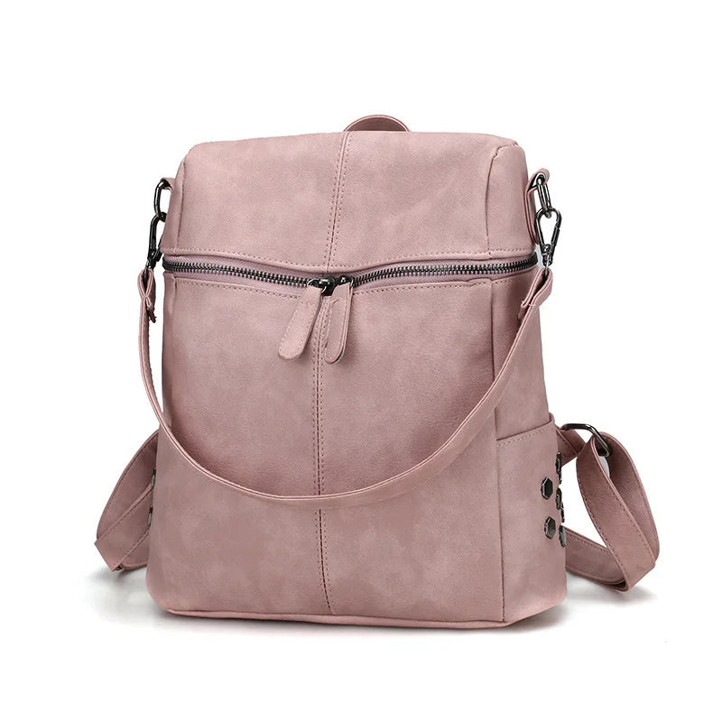 Vintage Waterproof Backpack for Women Large Capacity Shoulder Bag