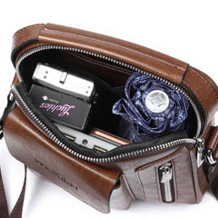 Vintage Men Shoulder Bag Crossbody Male PU Handbag