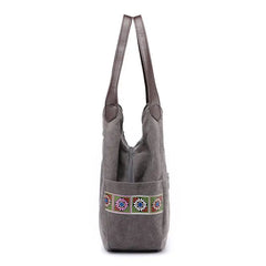 Casual Cotton Tote Vintage Canvas Bag for Women KL831