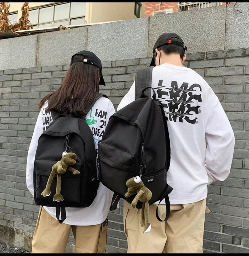 Cute Canvas Backpacks for Boys Girls School Bag with Decoration