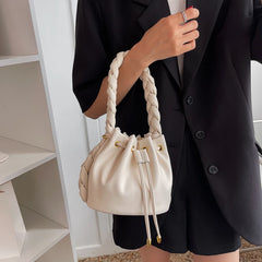 Vintage Leather Shoulder Bag for Women Crossbody Girls
