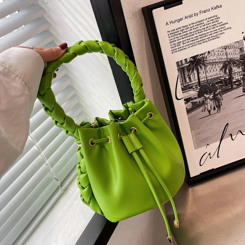 Vintage Leather Shoulder Bag for Women Crossbody Girls