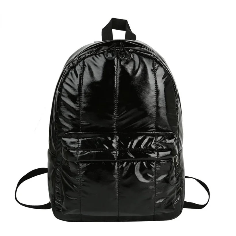 Glossy Female Backpack Casual Space Women's Bag