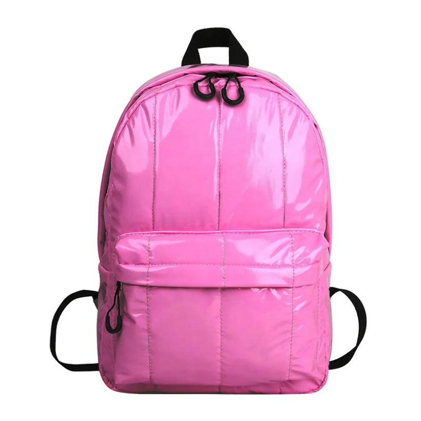 Glossy Female Backpack Casual Space Women's Bag