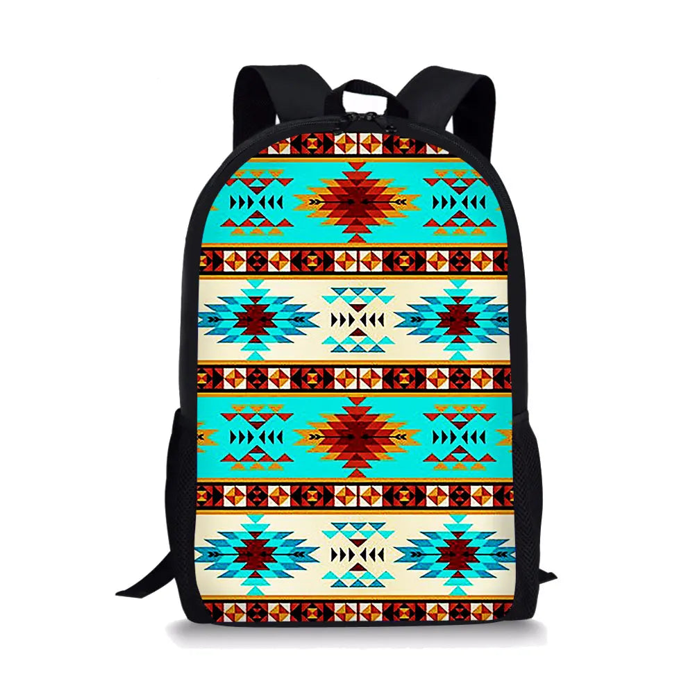 Tribal Print School Bags for Girls Laptop Backpack Adjustable Strap