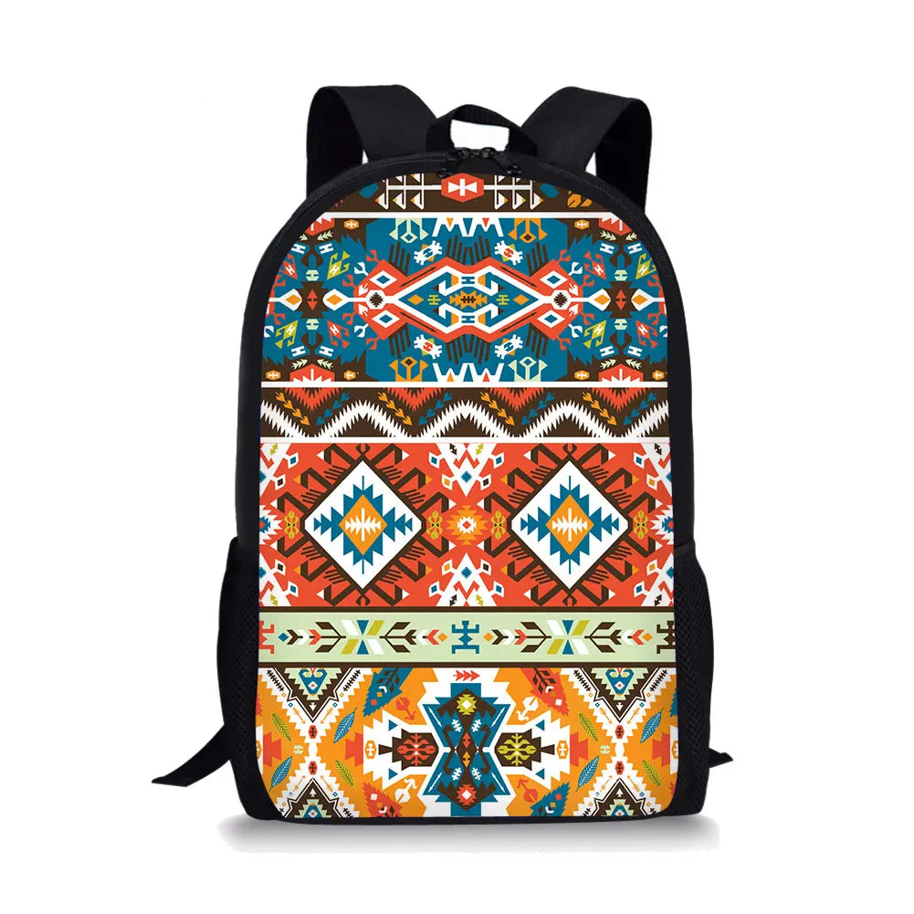 Tribal Print School Bags for Girls Laptop Backpack Adjustable Strap