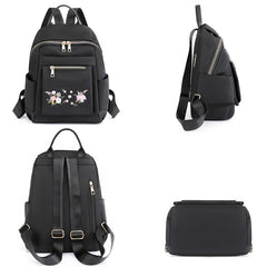 Chinese Style Embroidery Backpack Anti Theft Waterproof Nylon Bag