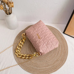 Lingge Embroidery Crossbody Bag with Tassel for Women