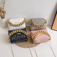 Lingge Embroidery Crossbody Bag with Tassel for Women