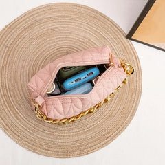 Lingge Embroidery Crossbody Bag with Tassel for Women