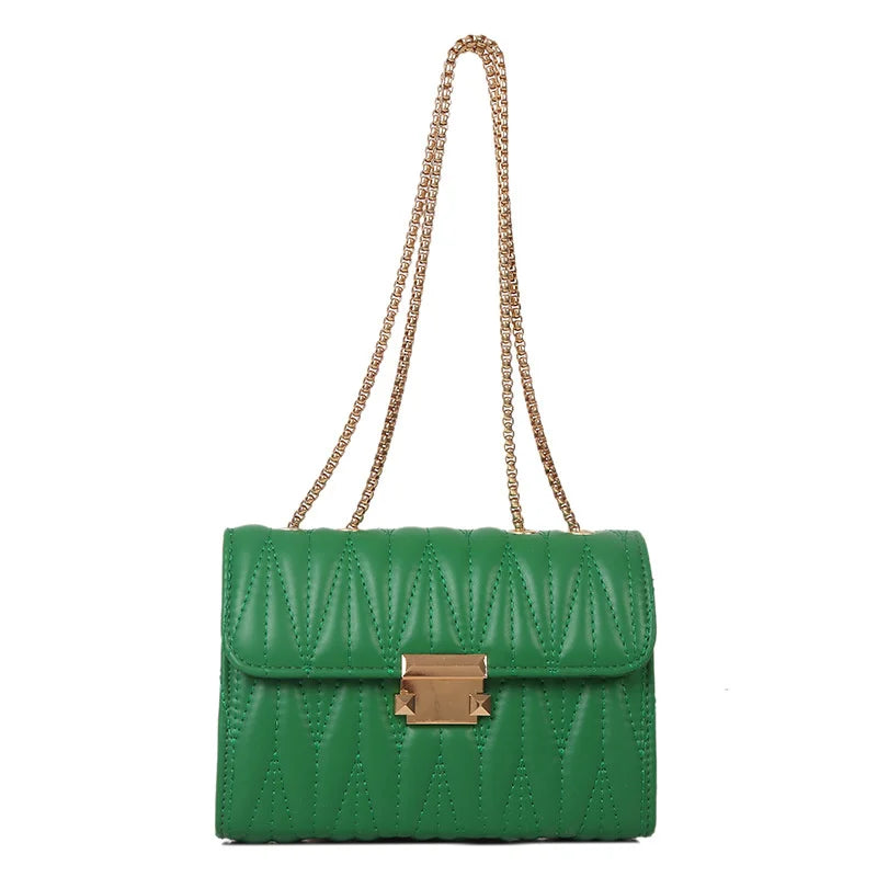 Women's Chain Shoulder Bag PU Leather Crossbody Handbag