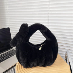 Plush Shoulder Bag Winter Furry Ladies Clutch Handbag