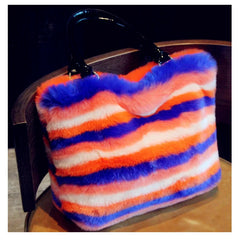 Plush Shoulder Bag for Women Casual Winter Tote