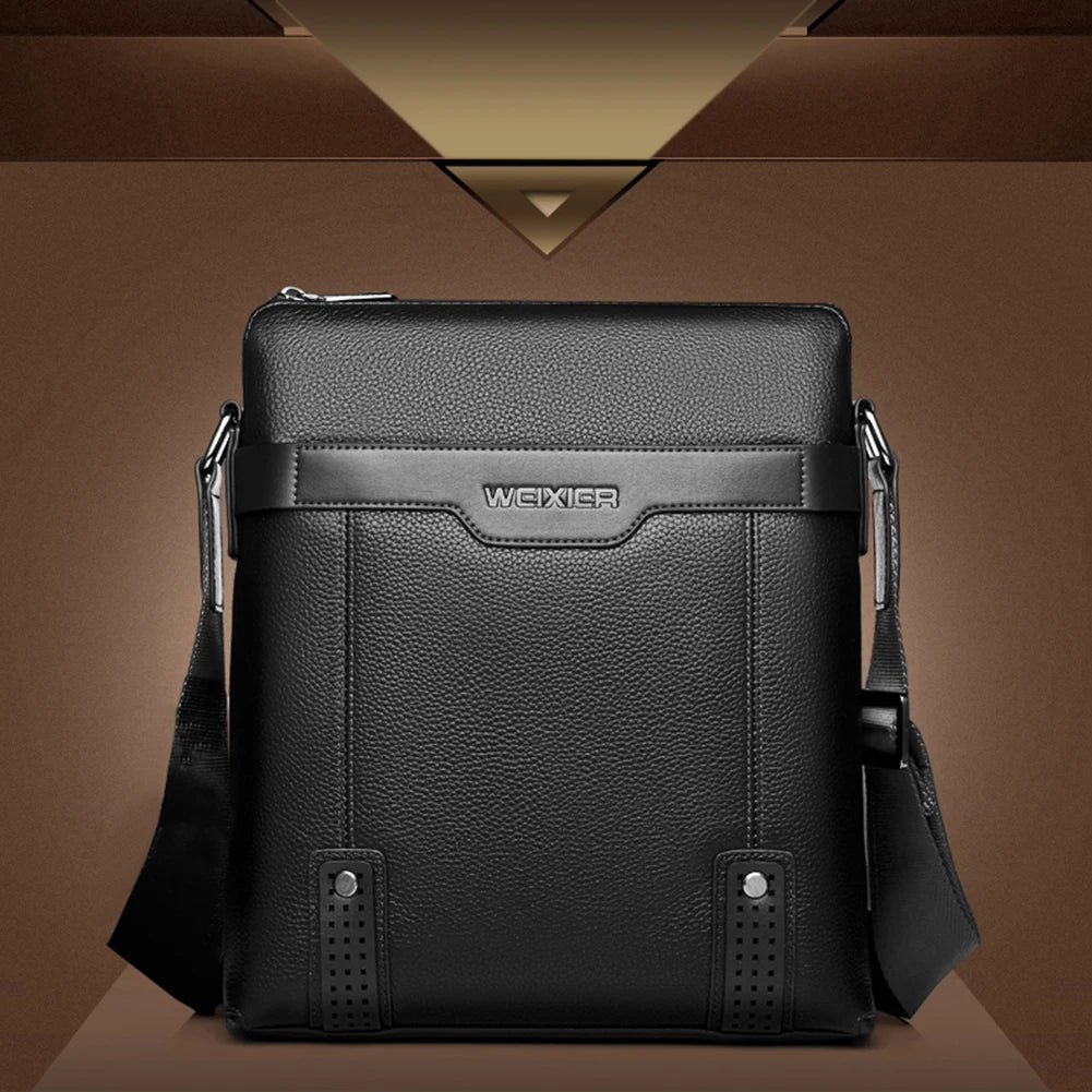 Men's Vintage PU Leather Shoulder Bag Retro Messenger Casual Crossbody Bag