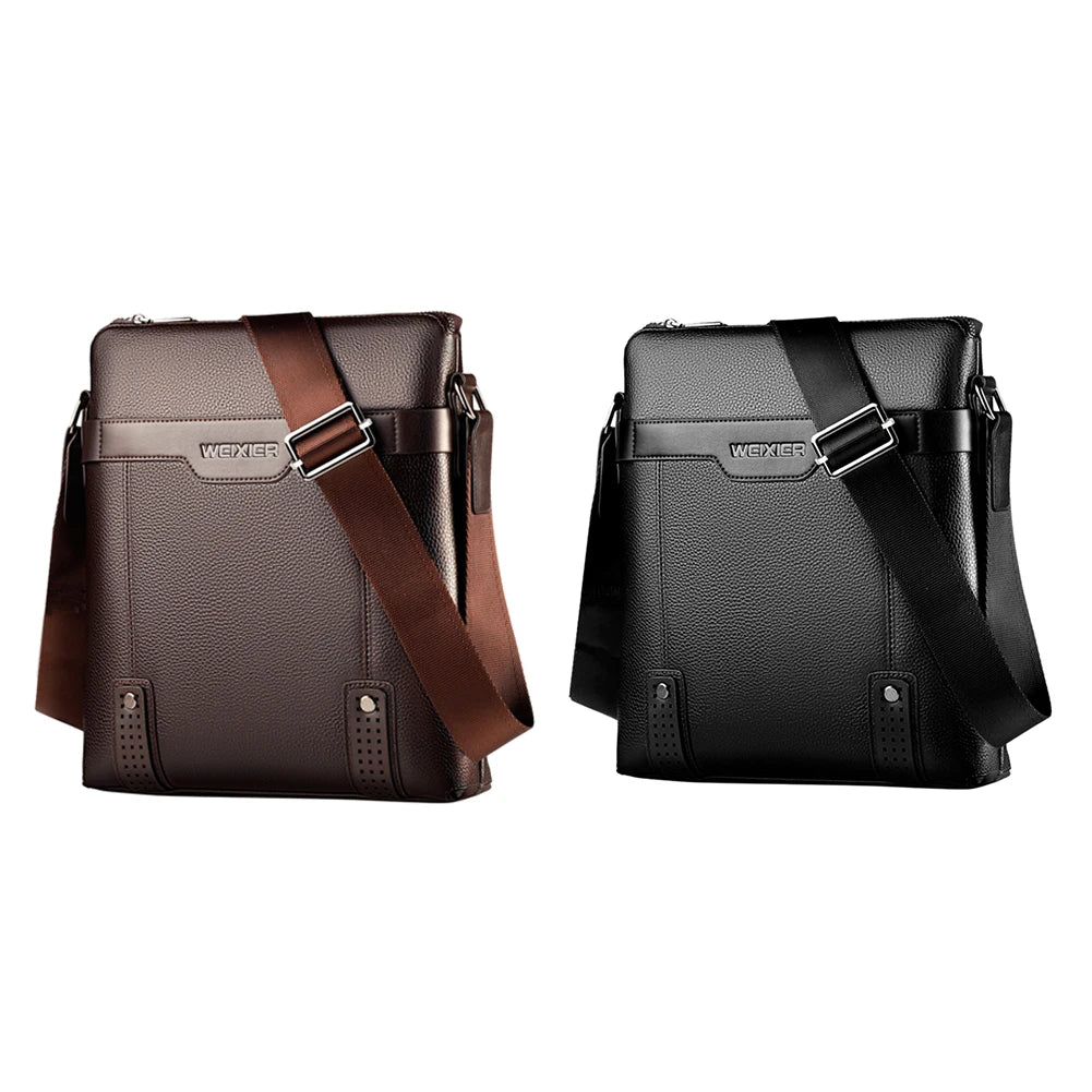 Men's Vintage PU Leather Shoulder Bag Retro Messenger Casual Crossbody Bag