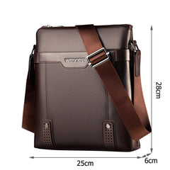 Men's Vintage PU Leather Shoulder Bag Retro Messenger Casual Crossbody Bag