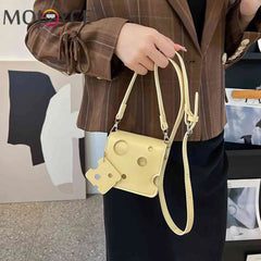 Mini Crossbody Bag for Women - Cheese Shaped Phone Pouch