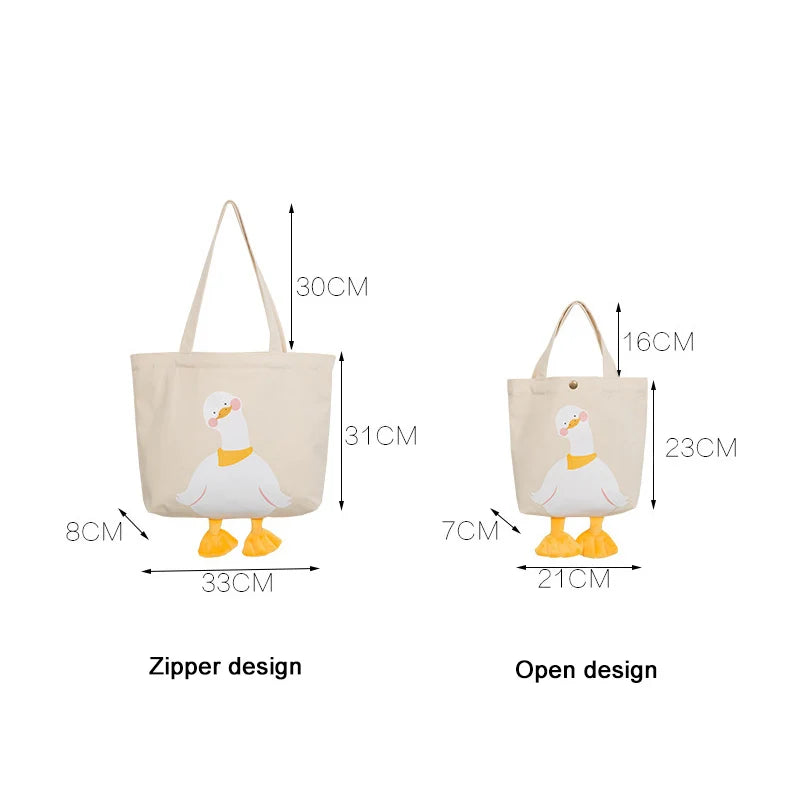 Canvas Duck Tote Handbag Women's Large-capacity Shoulder Bag