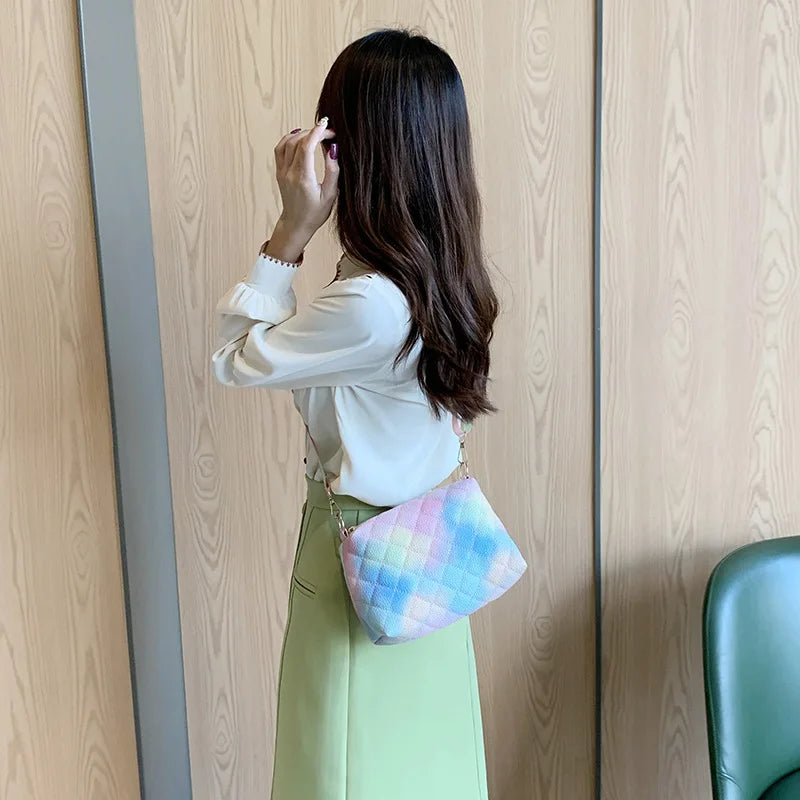 Graffiti PU Leather Female Handbag Casual Shoulder Bag