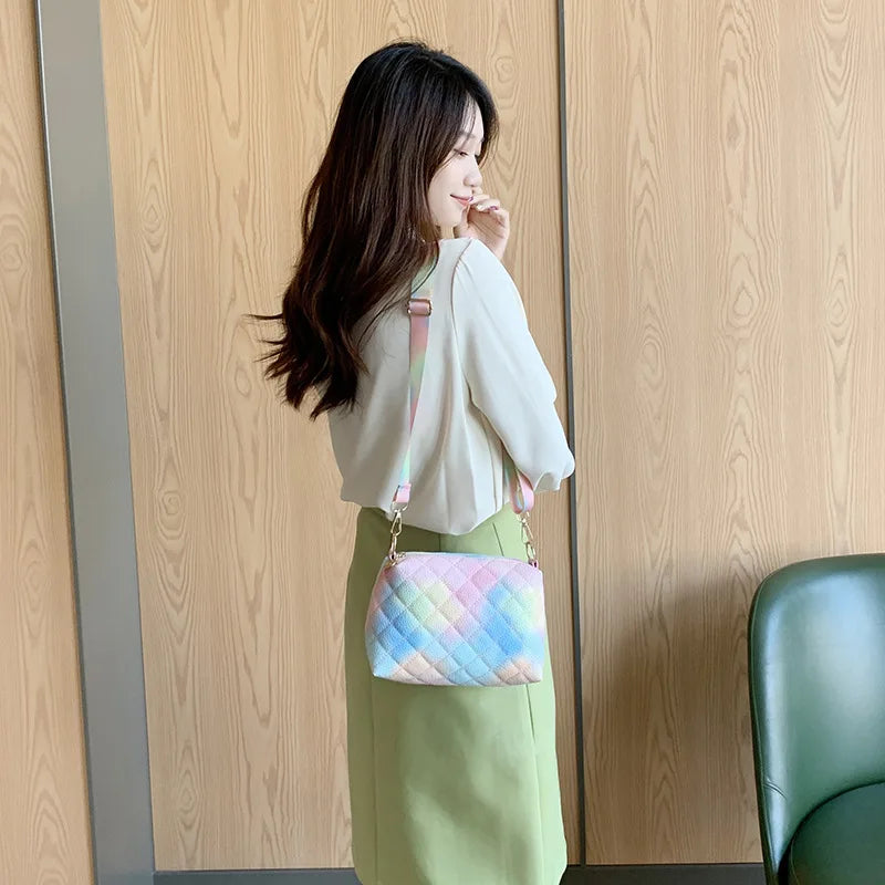 Graffiti PU Leather Female Handbag Casual Shoulder Bag