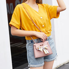 Bow-Knot Shoulder Bag Messenger Purse Women Crossbody Handbag
