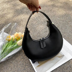 Women Handbags PU Leather Underarm Shoulder Bag Girl's Zipper Purse