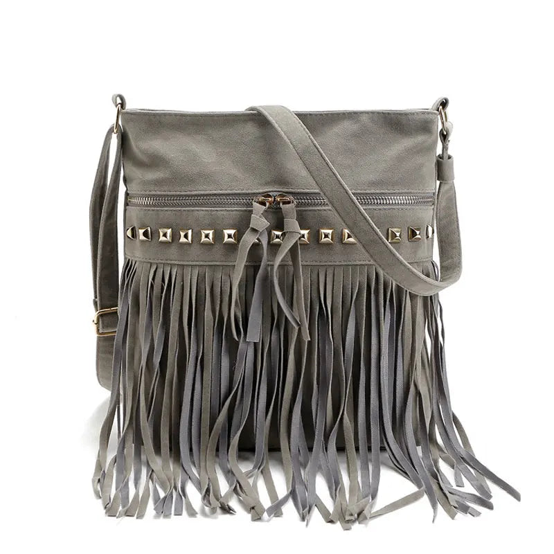 Rivet Tassel Women Bags Shoulder Messenger Crossbody Bolsa Feminina