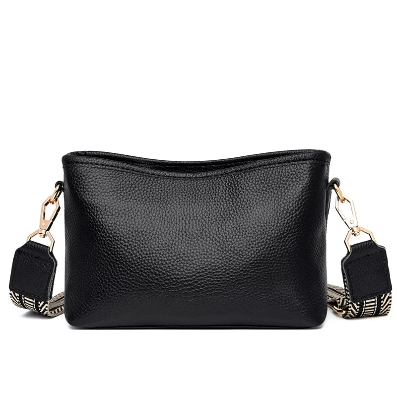 Solid Cow Women Shoulder Crossbody Bag Ladies Phone Bag