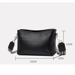 Solid Cow Women Shoulder Crossbody Bag Leather Handbag Women's Bag
