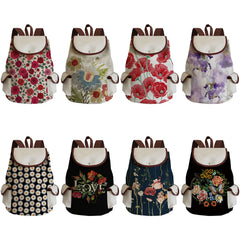 Vintage Drawstring Backpacks Large Capacity Ethnic Style