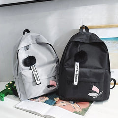 Women Casual Style Canvas Backpack Travel Outing School Bag