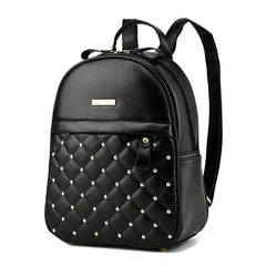 Women's Bead Backpack PU Leather School Bag for Girls