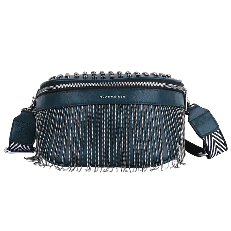 Women Tassel Shoulder Crossbody Bag Casual Shopping Chest Bag
