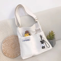 Canvas Women Shoulder Bag Crossbody College High School