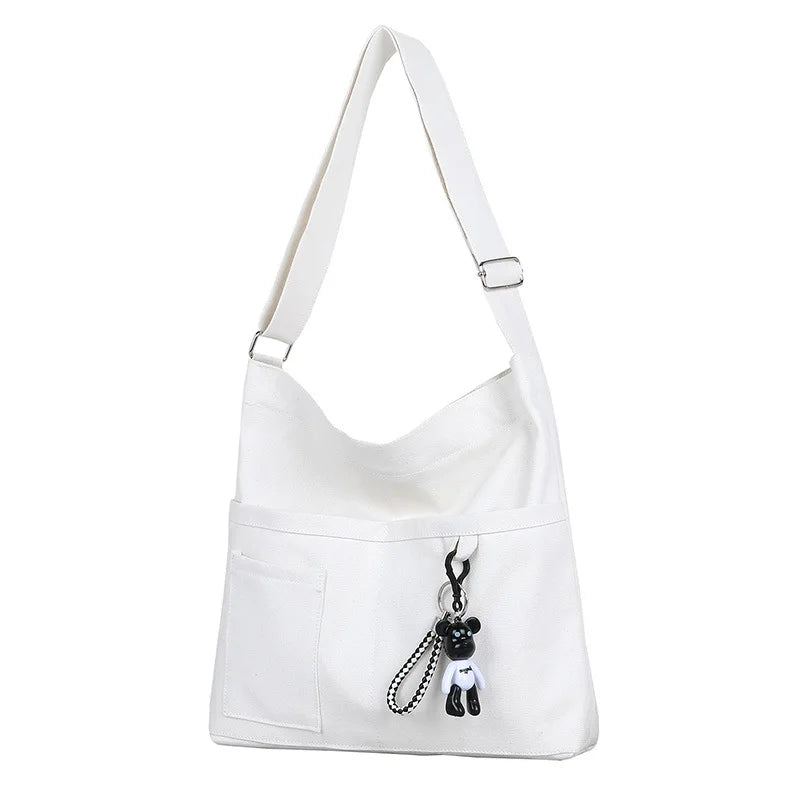 Canvas Women Shoulder Bag Crossbody College High School
