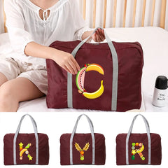 Foldable Travel Bag Large Capacity Luggage Fruit Print