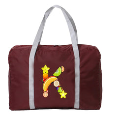 Foldable Travel Bag Large Capacity Luggage Fruit Print