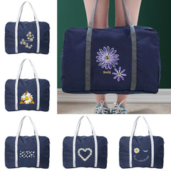 Travel Bag Daisy Print Large Capacity Waterproof Handbag Unisex