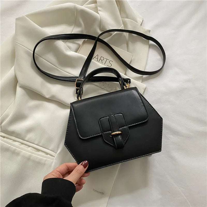 Geometric Shape Women Shoulder Bag Small Handbags Solid Pu Leather Crossbody Bag