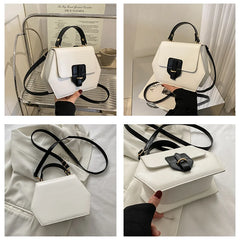 Geometric Shape Women Shoulder Bag Small Handbags Solid Pu Leather Crossbody Bag