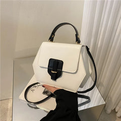 Geometric Shape Women Shoulder Bag Small Handbags Solid Pu Leather Crossbody Bag