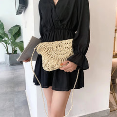 Gusure Evening Bags with Metal Handle Tassel Clutch Chain - Wedding Party