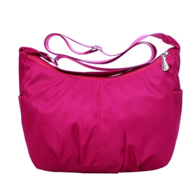 Waterproof Nylon Hobo Messenger Bag Women Crossbody Shoulder Bag