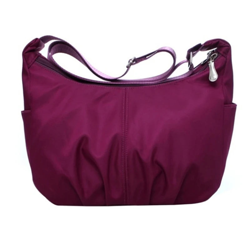 Waterproof Nylon Hobo Messenger Bag Women Crossbody Shoulder Bag