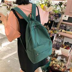 High Women Backpack Solid Shoulder Bag School Bag For Teenage Girl Female