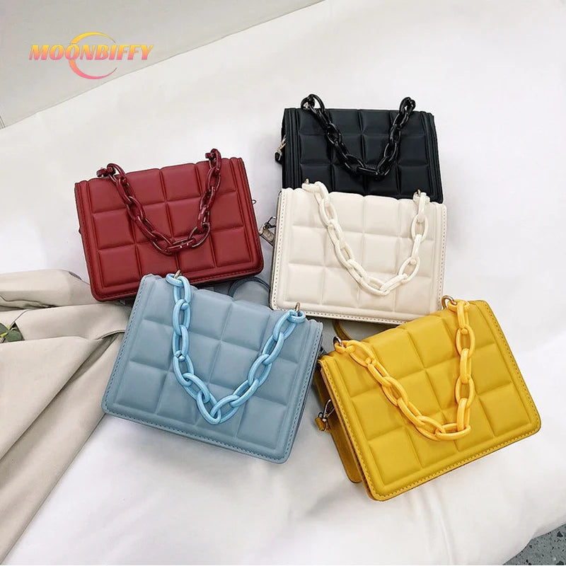 Embossed Square Shoulder Bag Mini Crossbody