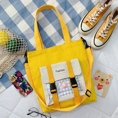 Japanese College Student Bag Large-capacity Canvas Handbag