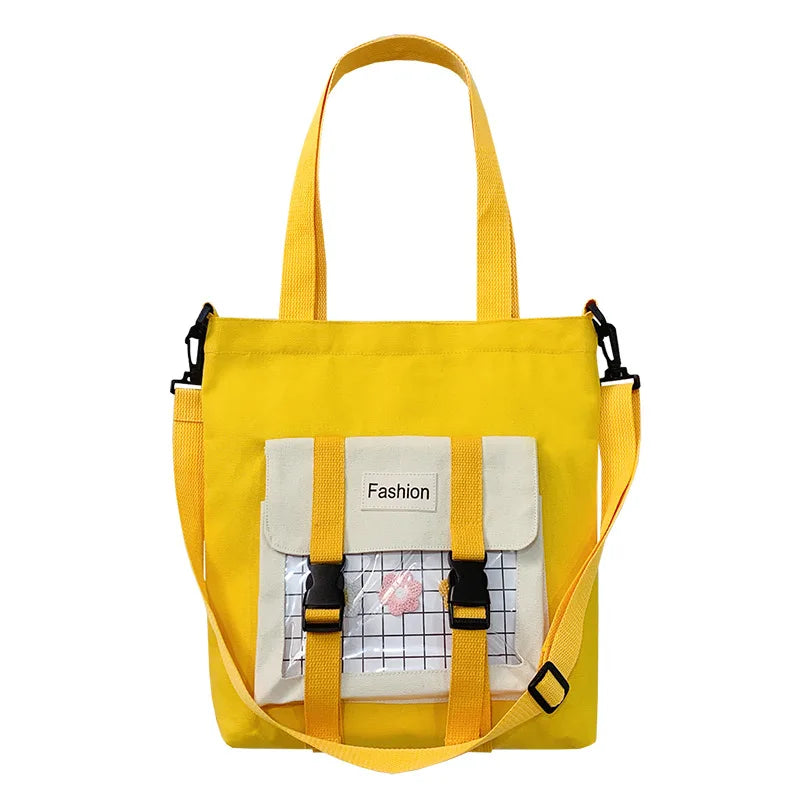 Japanese College Student Bag Large-capacity Canvas Handbag