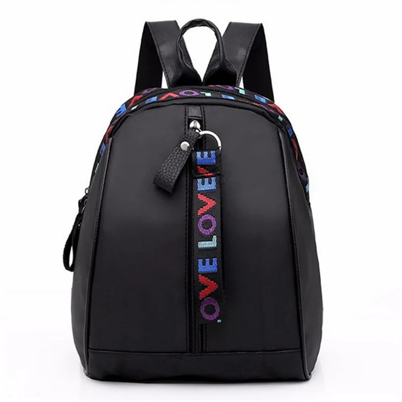 Women Mini Backpack Oxford Shoulder Bag Multi-Function Small Bagpack