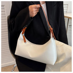 Women's Casual Shoulder Bag - High Net Red Versatile Crescent Bag